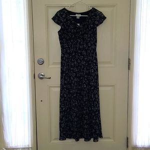 LOFT Ankle-Length Ruffle Collar Dress 4